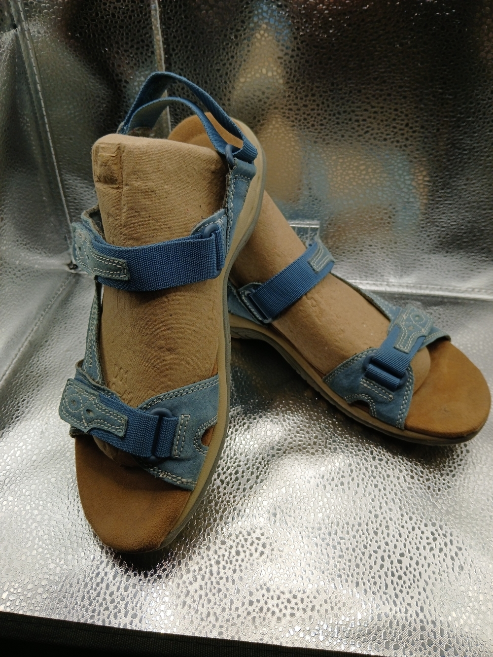Earth Origins Blue Strappy Sandals Women's Size 7.5